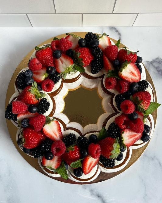 Pavlova de Corona de Navidad