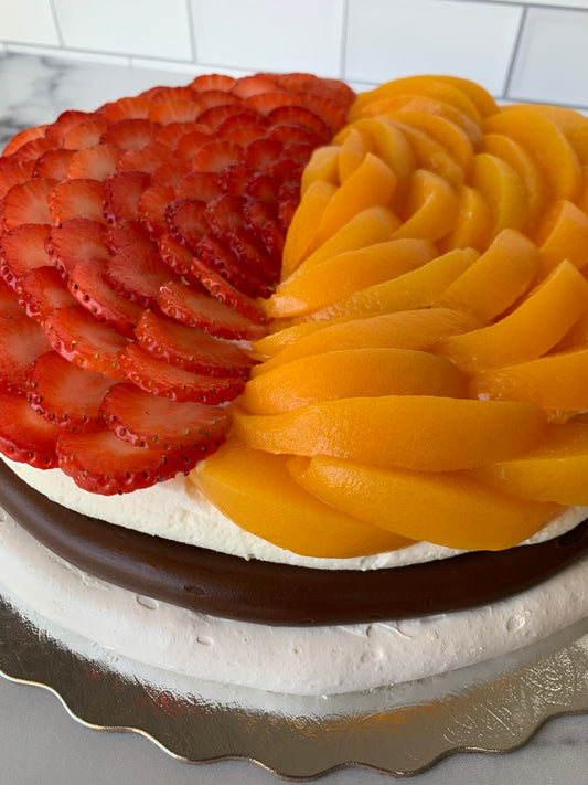 Pavlova Circular - Fresas y Melocotón