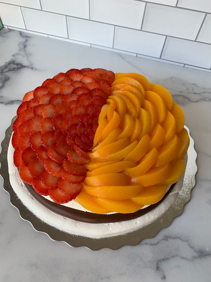 Pavlova Circular - Fresas y Melocotón